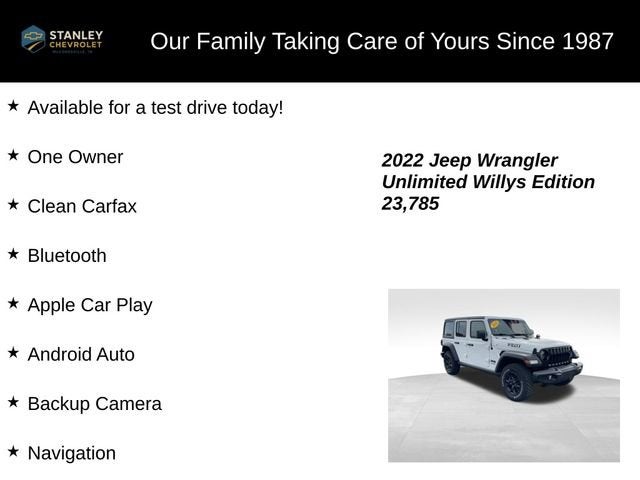 2022 Jeep Wrangler Unlimited Willys