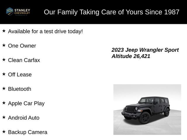 2023 Jeep Wrangler Sport Altitude