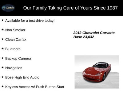 2012 Chevrolet Corvette w/3LT