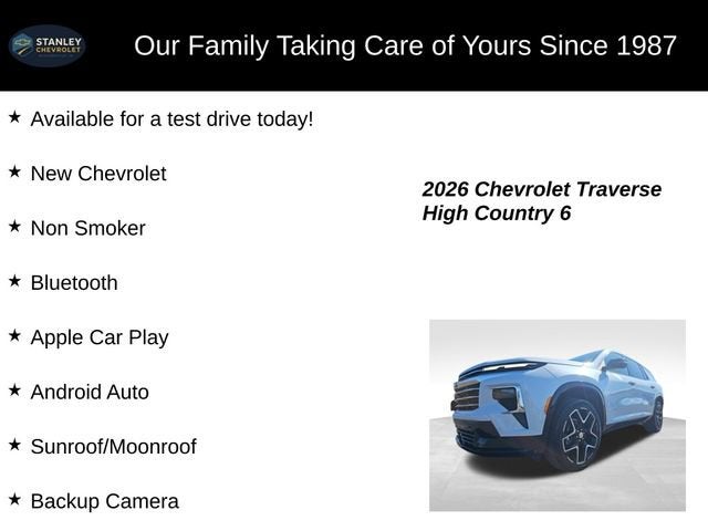 2026 Chevrolet Traverse High Country