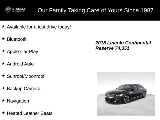 2018 Lincoln Continental Reserve