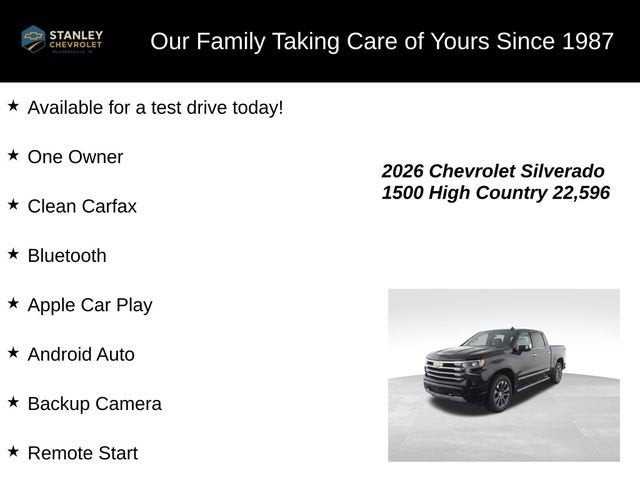 2026 Chevrolet Silverado 1500 High Country