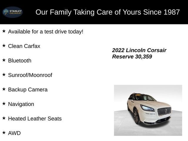 2022 Lincoln Corsair Reserve