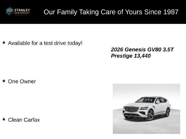2026 Genesis GV80 3.5T Prestige
