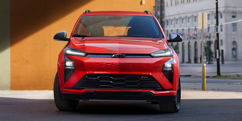 Orange front-facing 2027 Chevy Bolt near McCordsville, IN